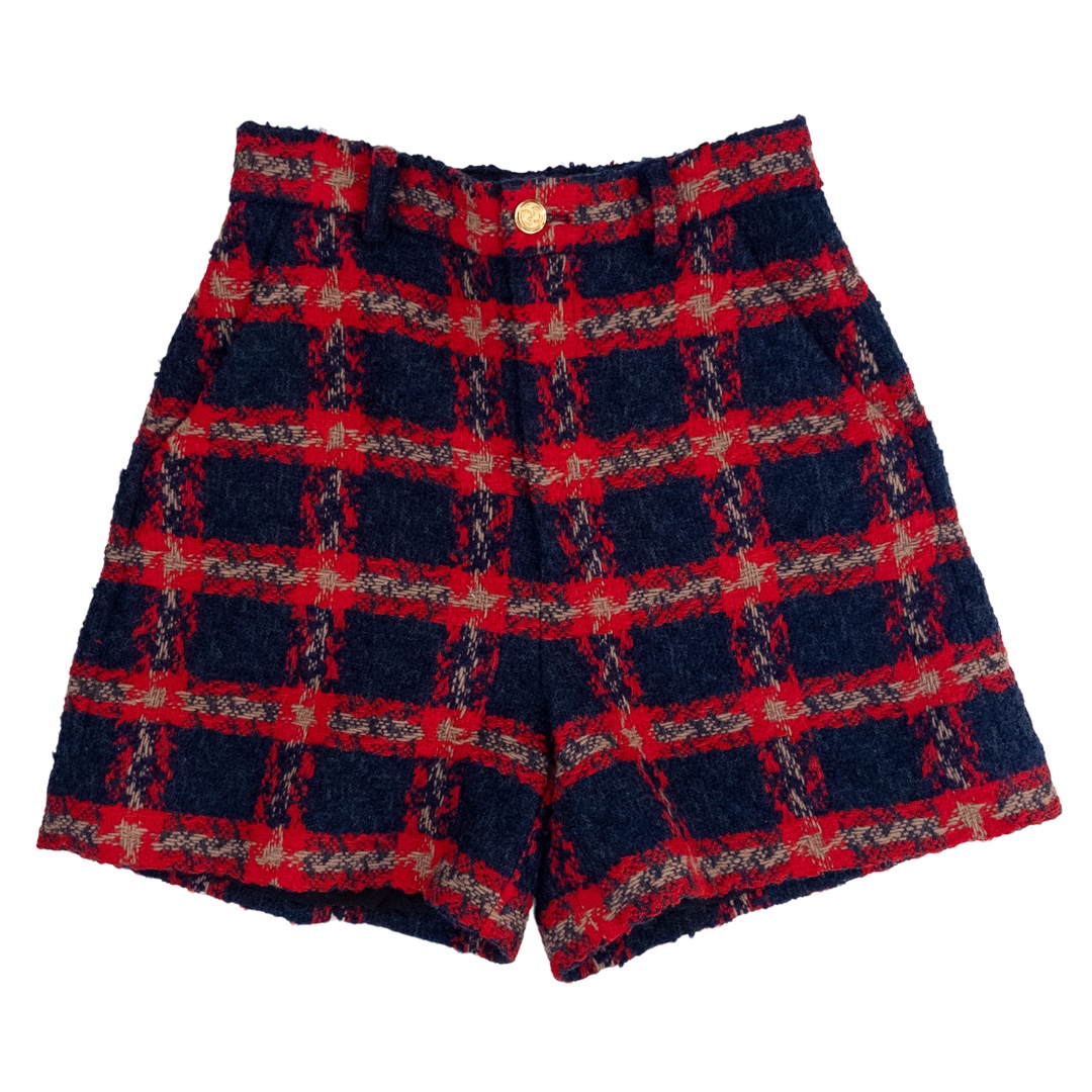 Gucci Plaid Wool Blend Shorts