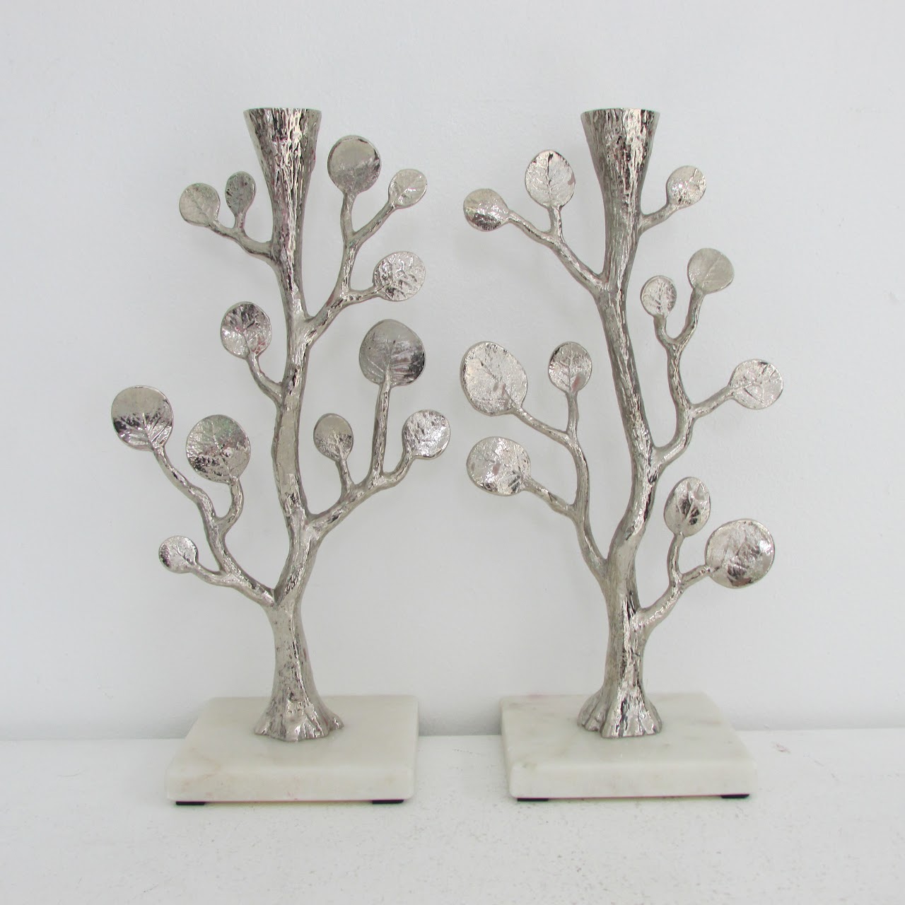 Michael Aram Botanical Leaf Candle Holder Pair