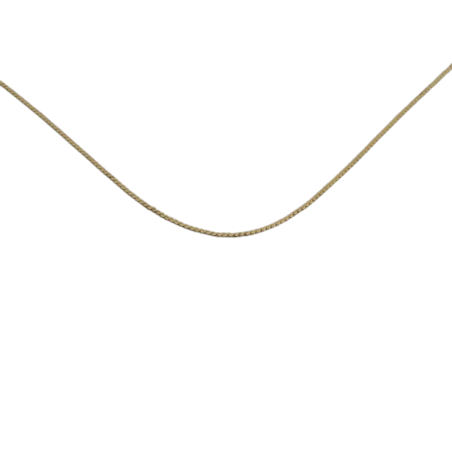 14K Gold Flat S Chain Necklace