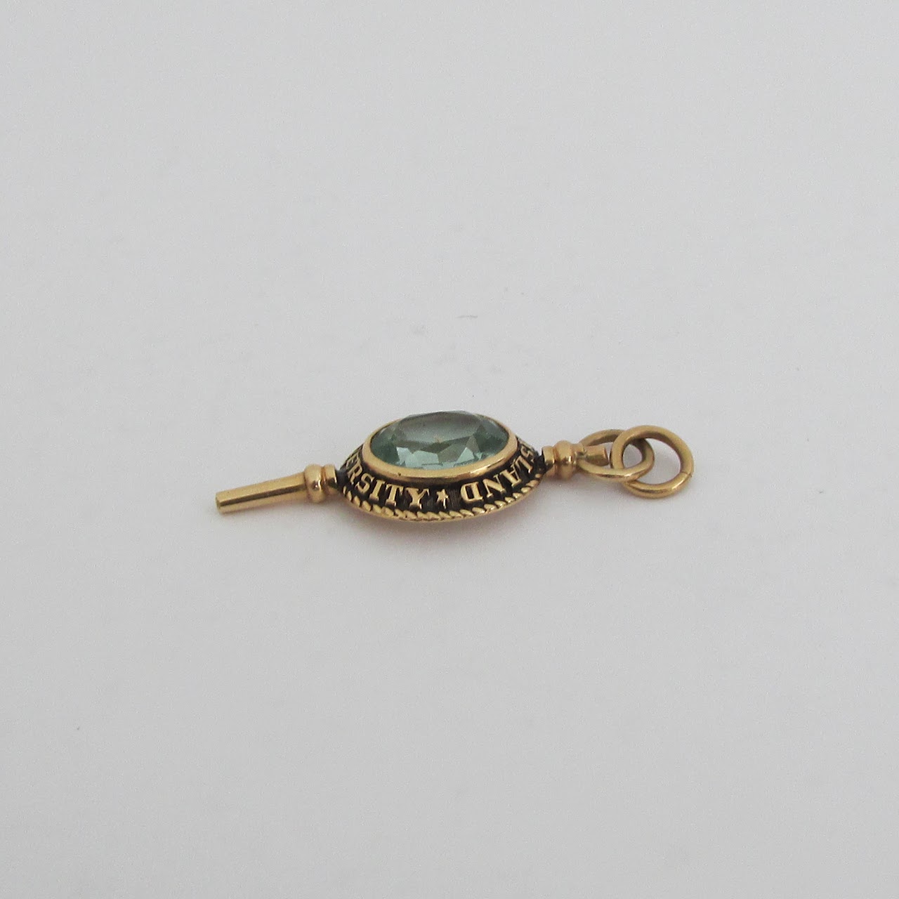 14K Gold & Apatite Long Island University Pendant