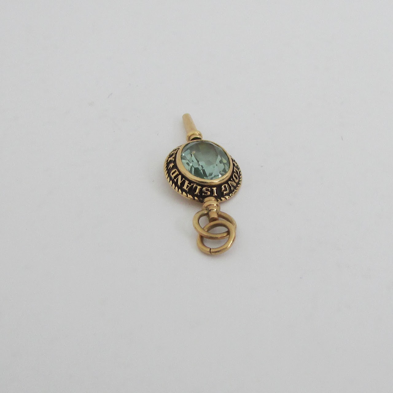 14K Gold & Apatite Long Island University Pendant