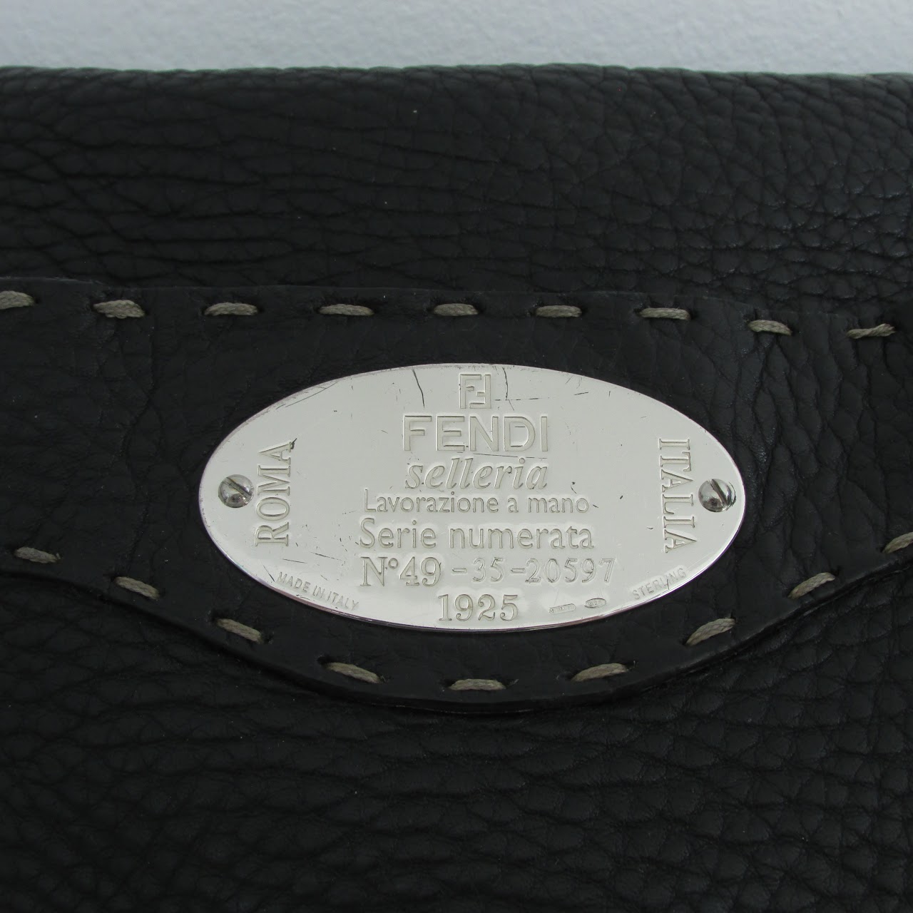 Fendi Selleria  Pebble Leather Shoulder Bag