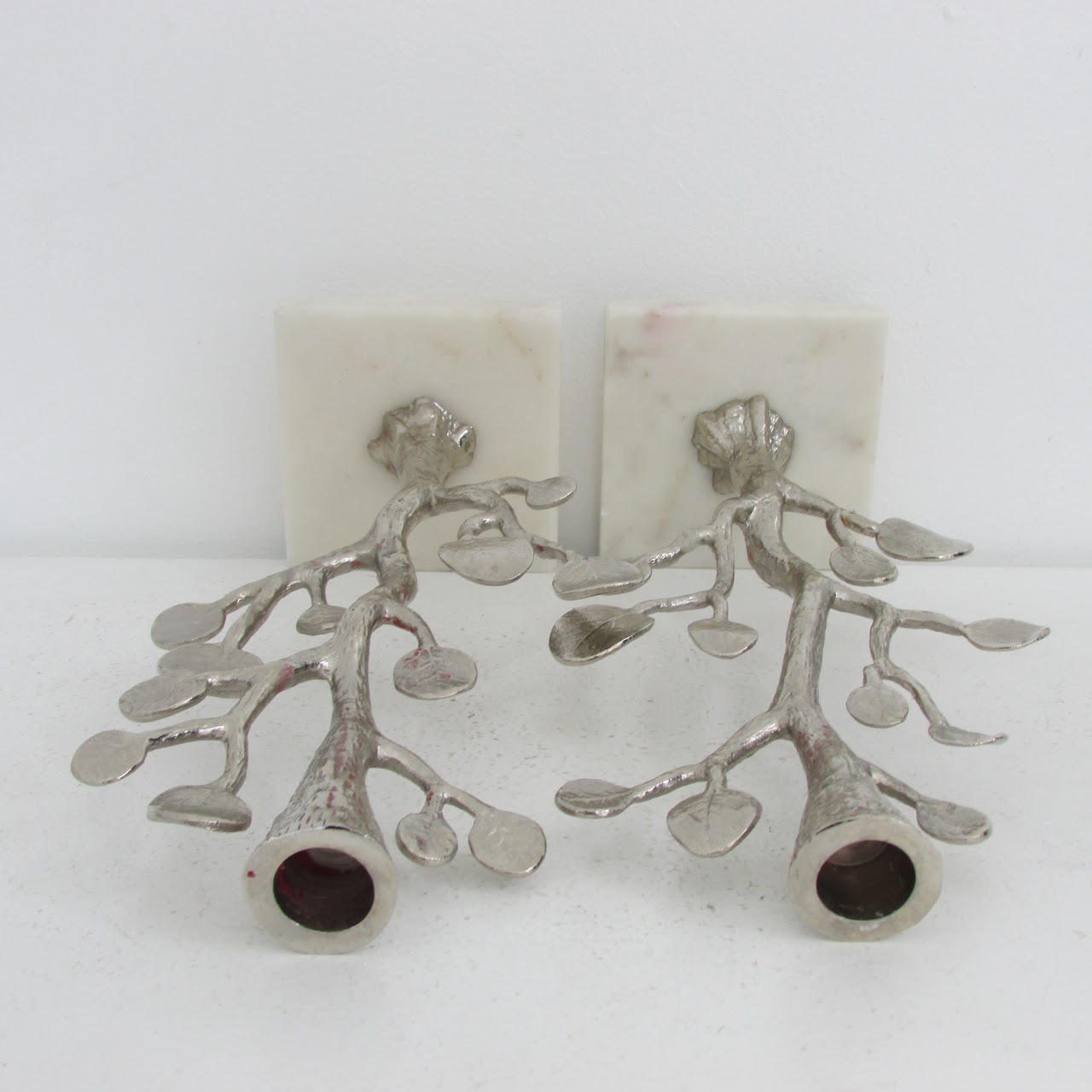 Michael Aram Botanical Leaf Candle Holder Pair