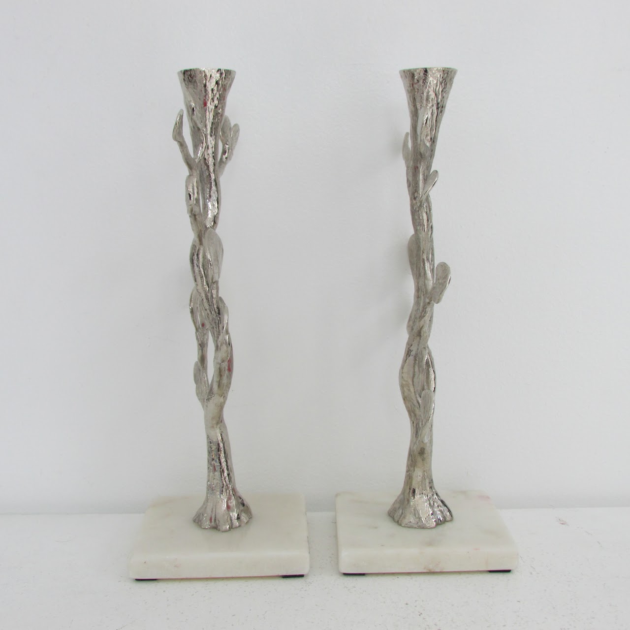 Michael Aram Botanical Leaf Candle Holder Pair