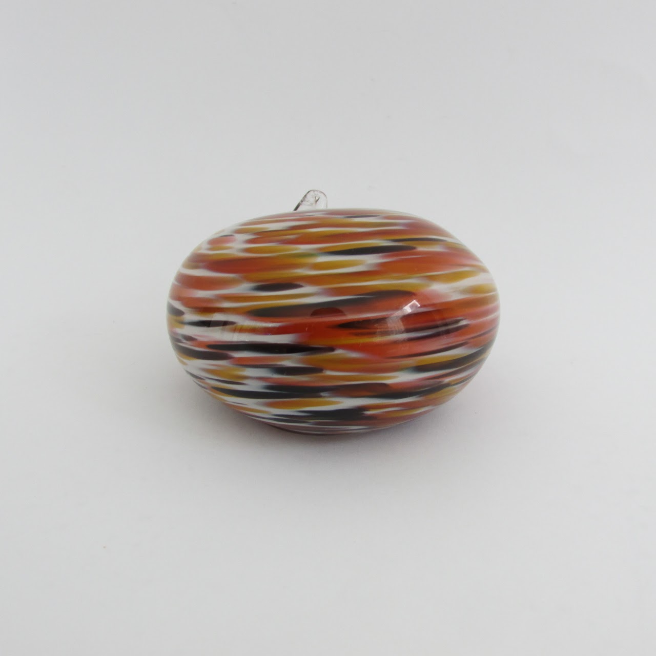 Sleeping Fox Signed Blown Glass Paperweight