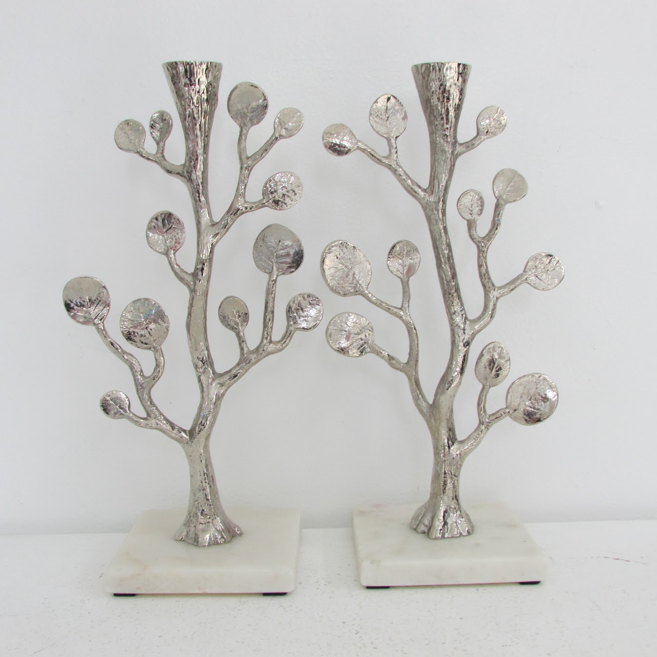 Michael Aram Botanical Leaf Candle Holder Pair