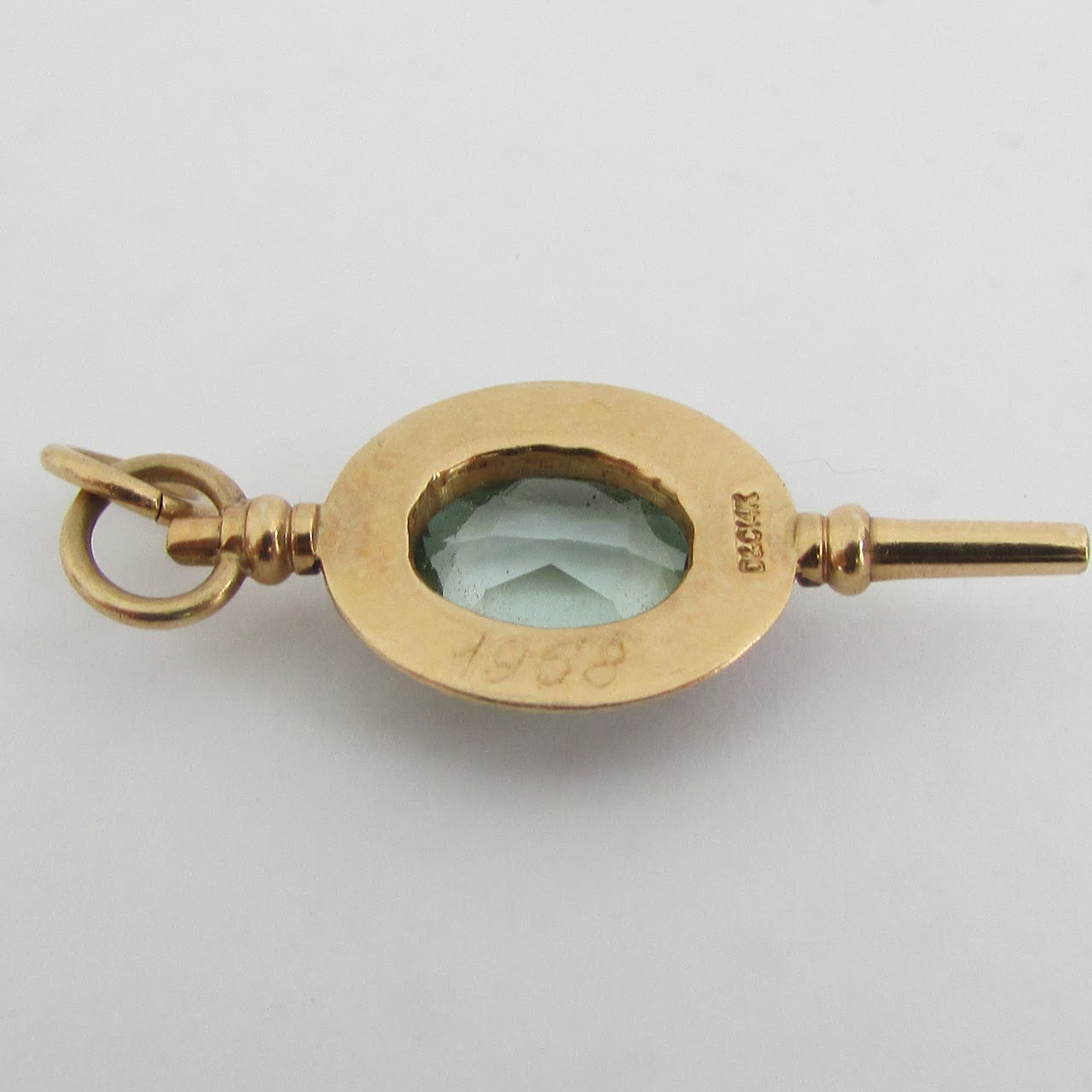 14K Gold & Apatite Long Island University Pendant