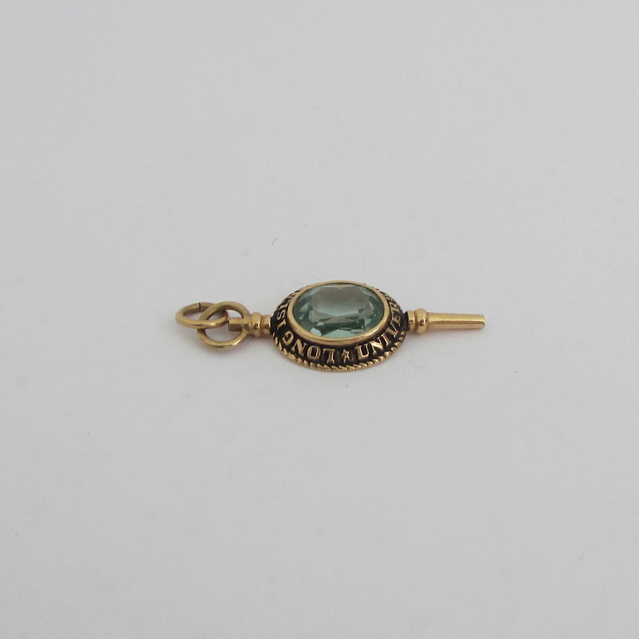 14K Gold & Apatite Long Island University Pendant