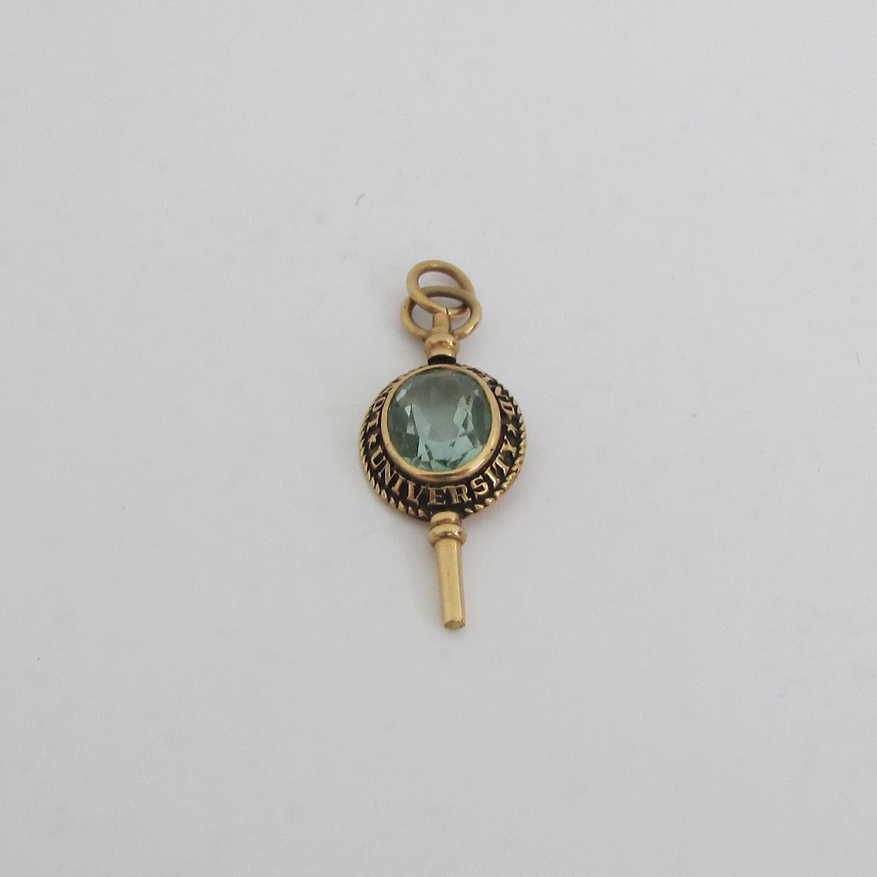 14K Gold & Apatite Long Island University Pendant