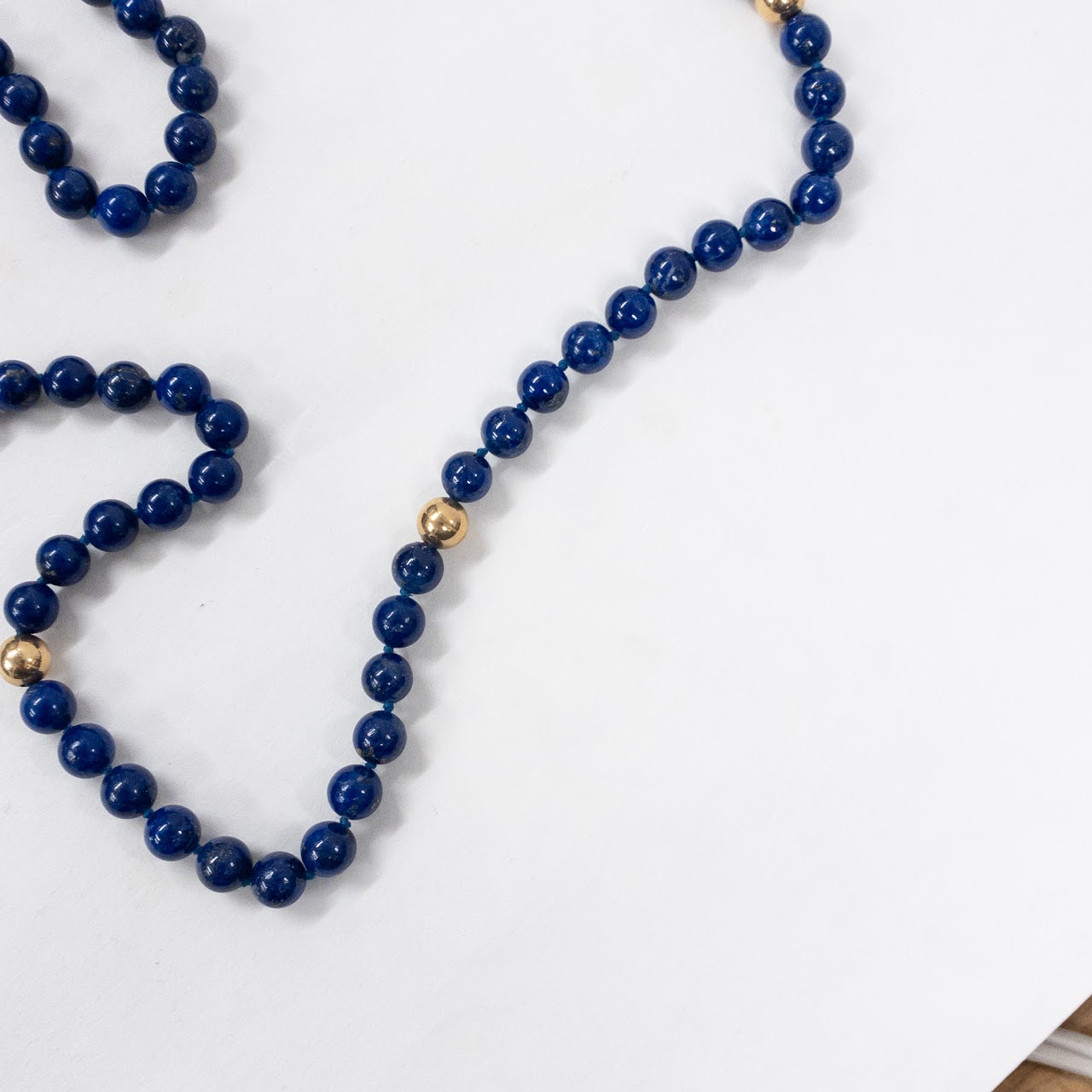 14K Gold and Lapis Lazuli Necklace