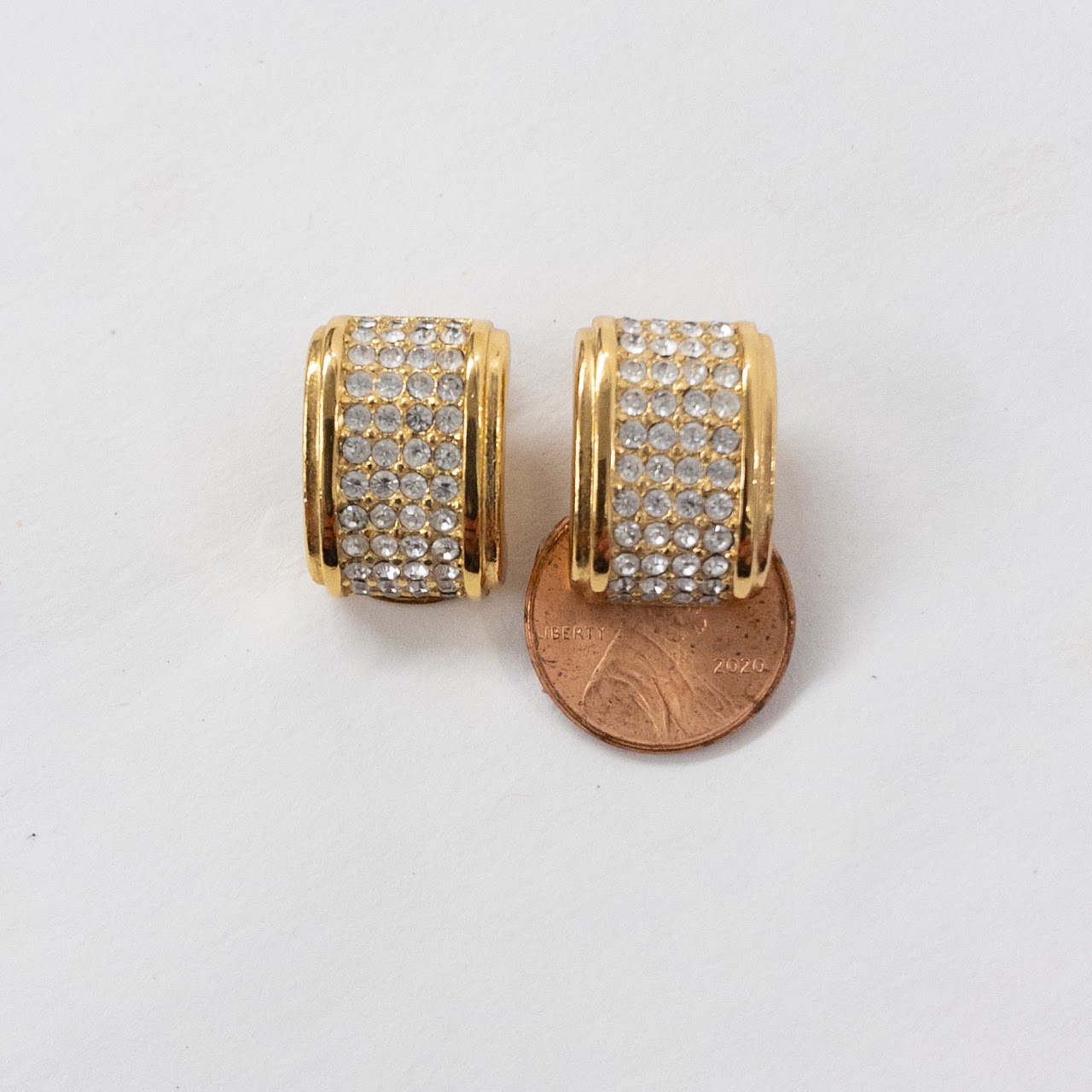 Christian Dior Rhinestone Clip Earrings