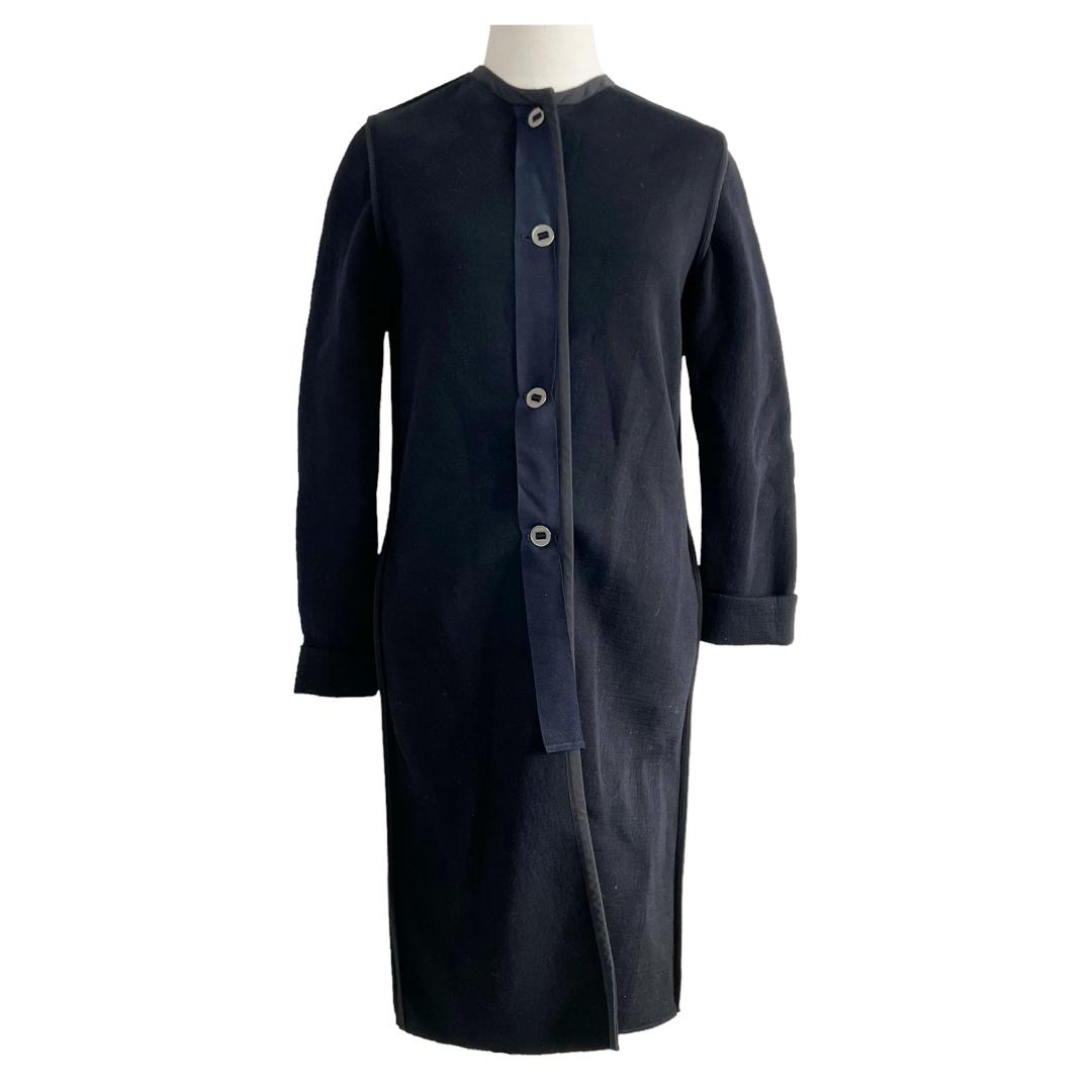 Lanvin Grosgrain Trim Long Jacket