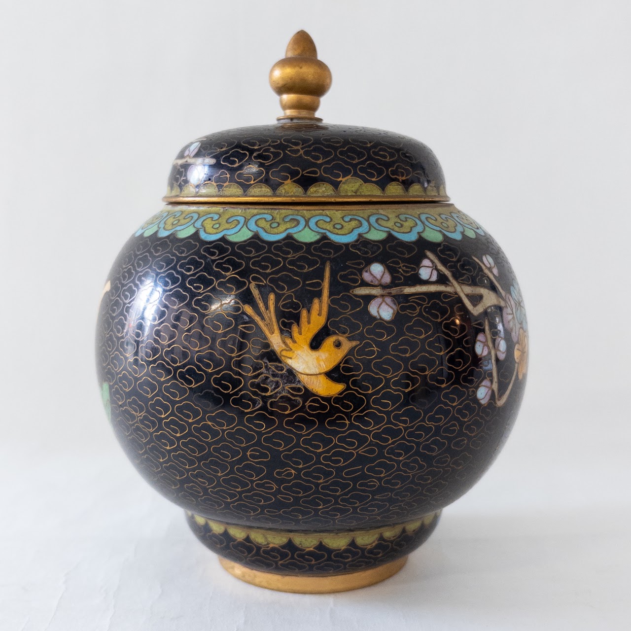 Chinese Export Cloisonné Ginger Jar