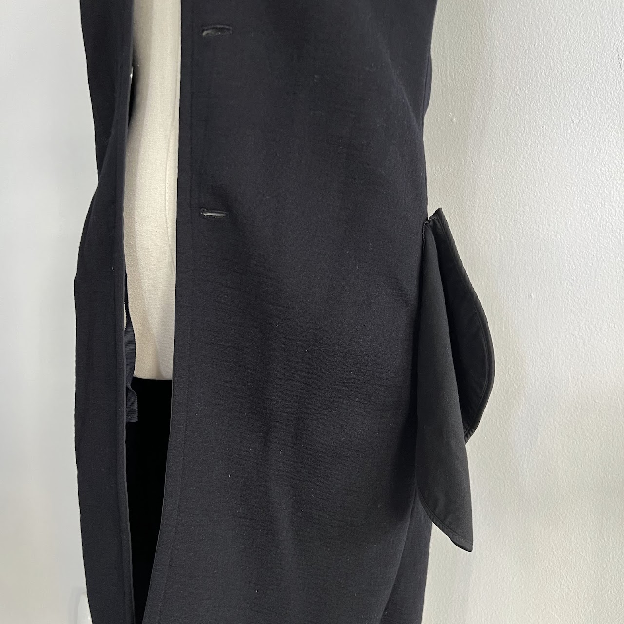 Lanvin Grosgrain Trim Long Jacket