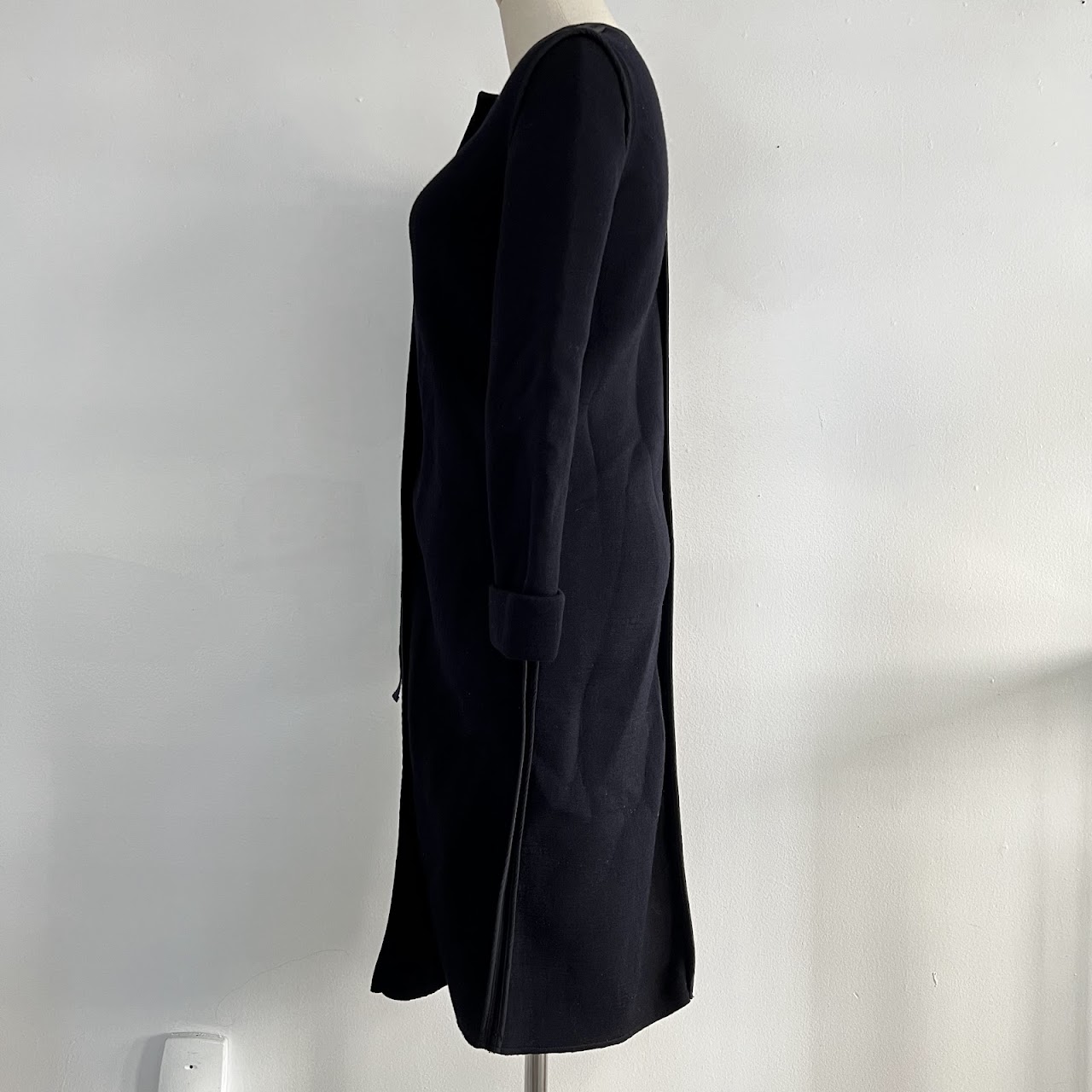 Lanvin Grosgrain Trim Long Jacket