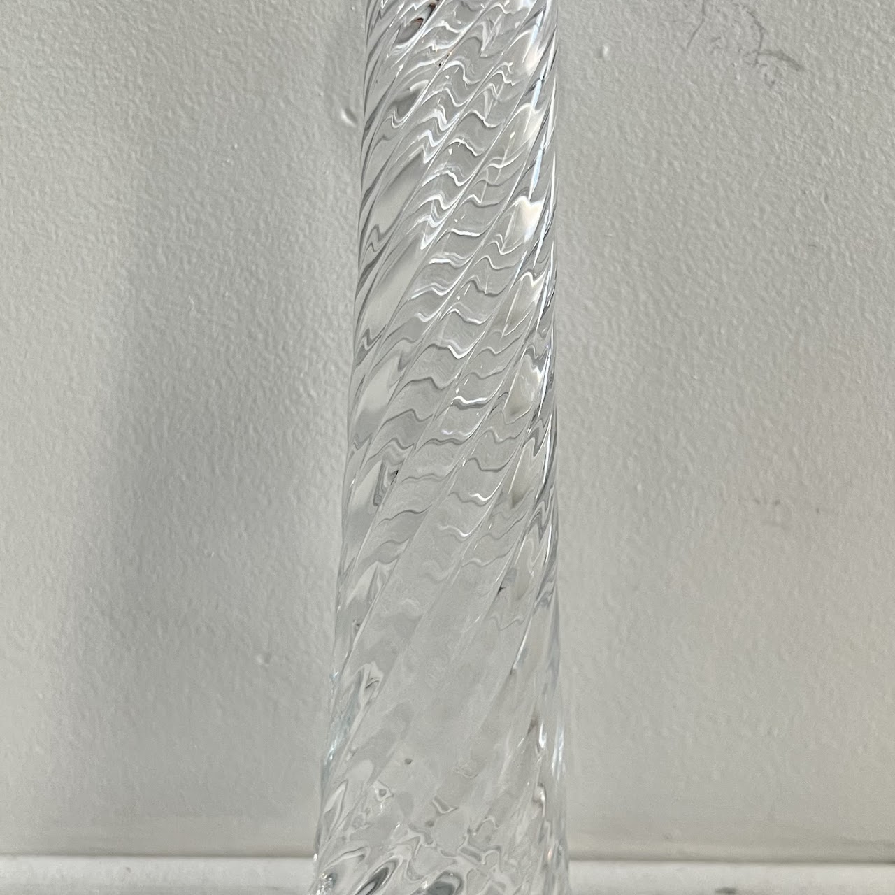 Large Blown Glass Candleholder Duo