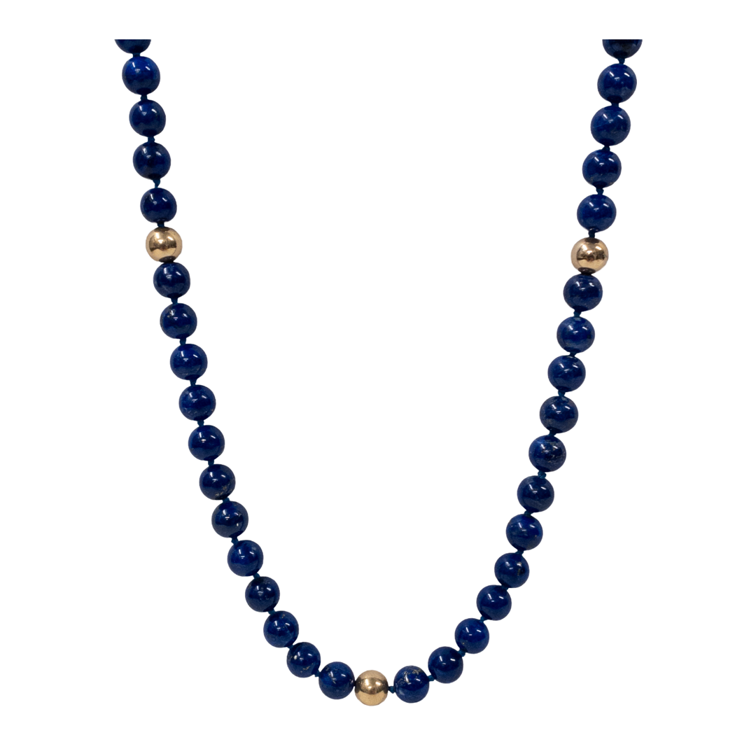 14K Gold and Lapis Lazuli Necklace