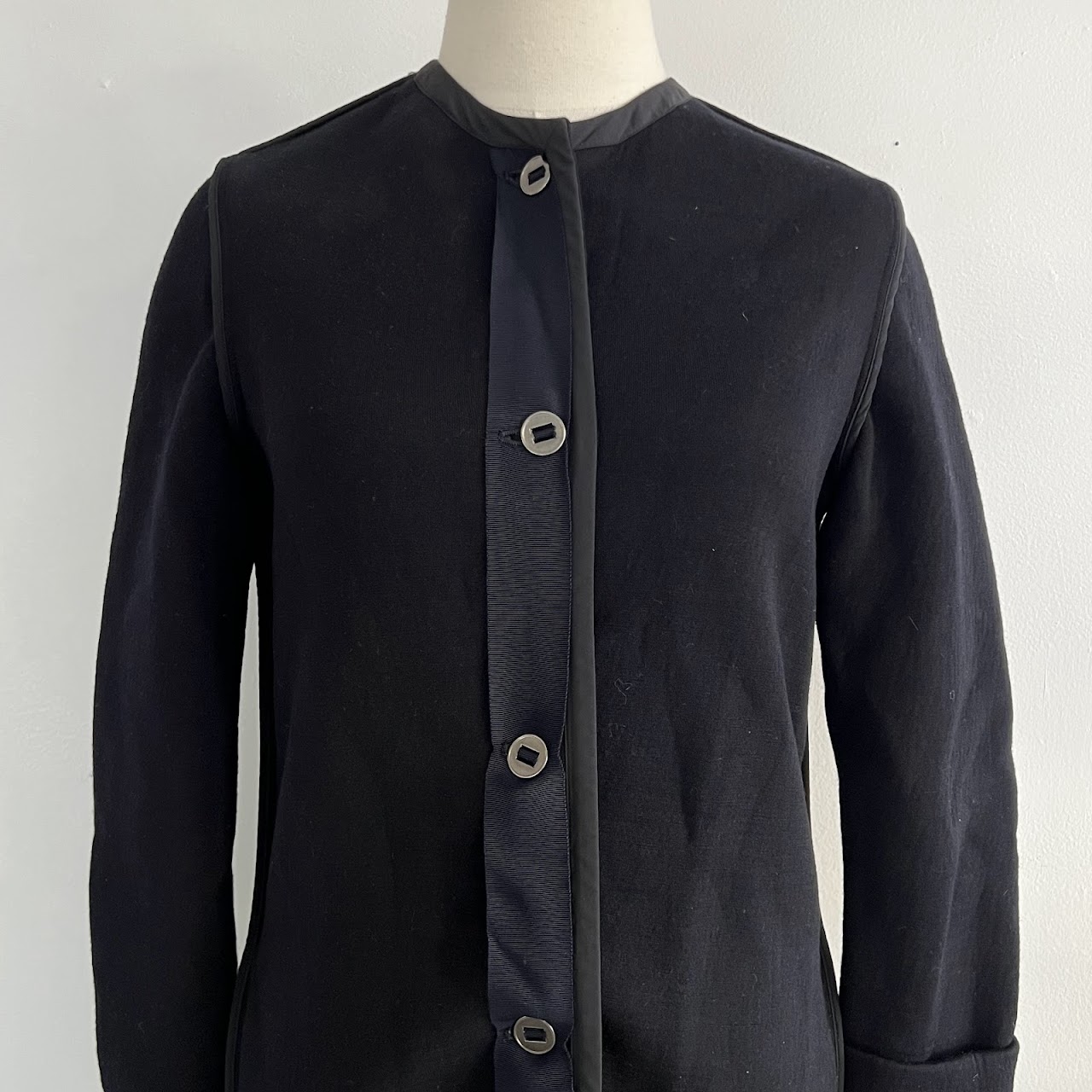 Lanvin Grosgrain Trim Long Jacket