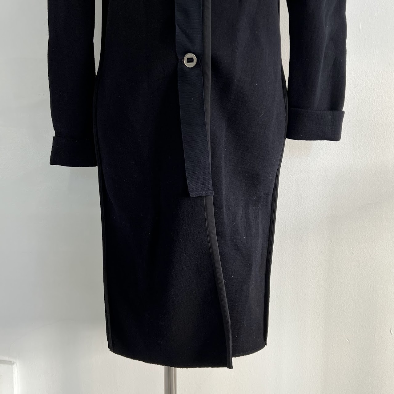 Lanvin Grosgrain Trim Long Jacket