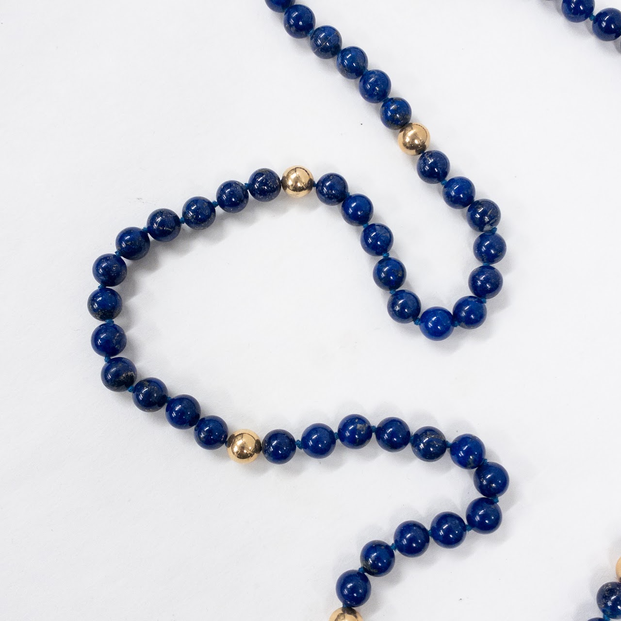 14K Gold and Lapis Lazuli Necklace