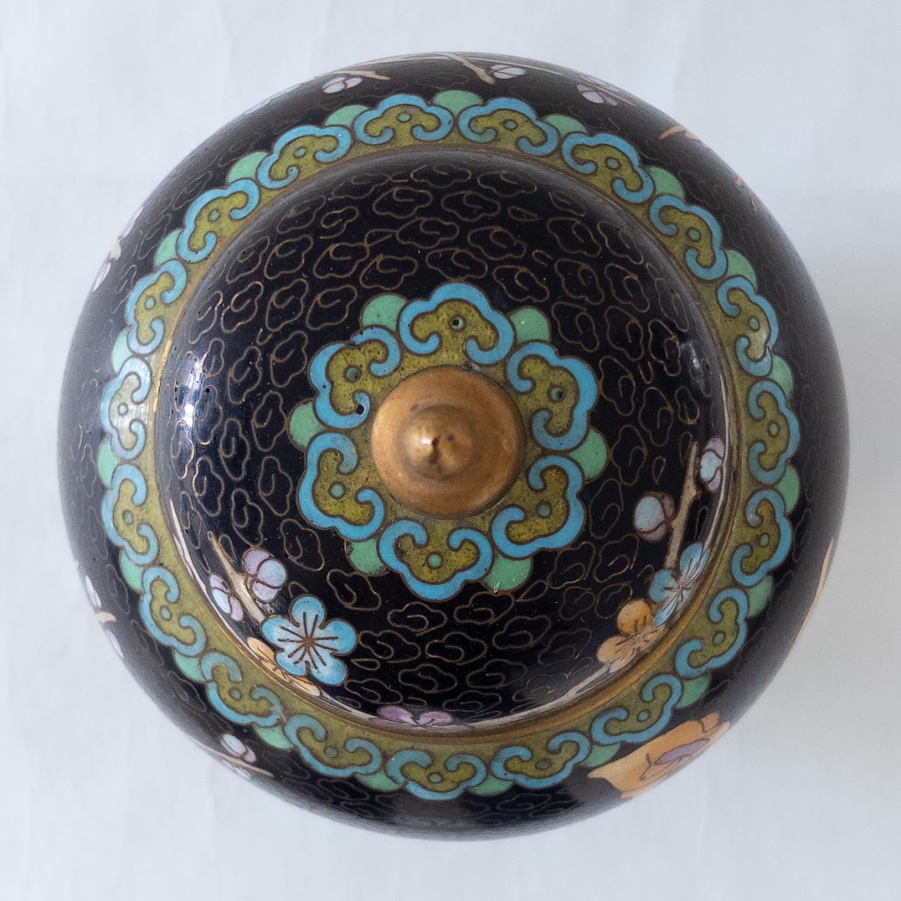 Chinese Export Cloisonné Ginger Jar