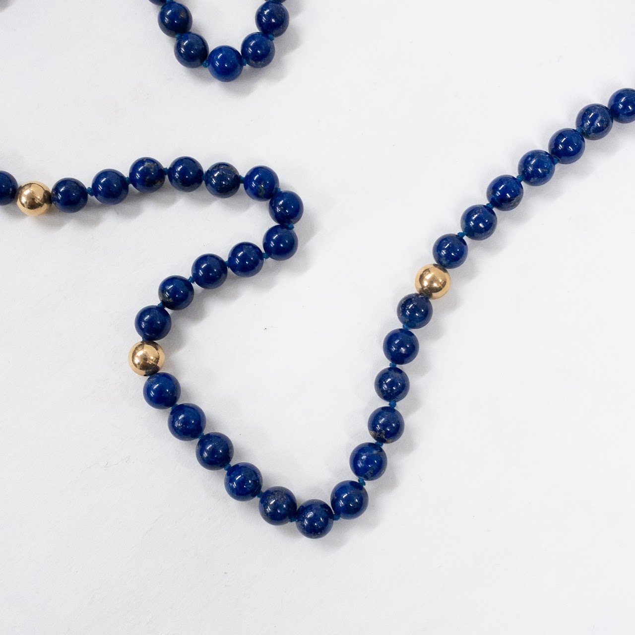 14K Gold and Lapis Lazuli Necklace