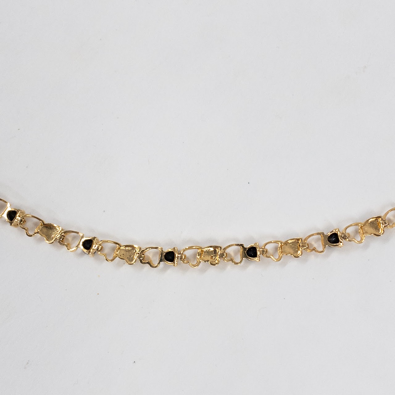 18K Gold Plated Sterling Silver, Sapphire and Diamond Bracelet