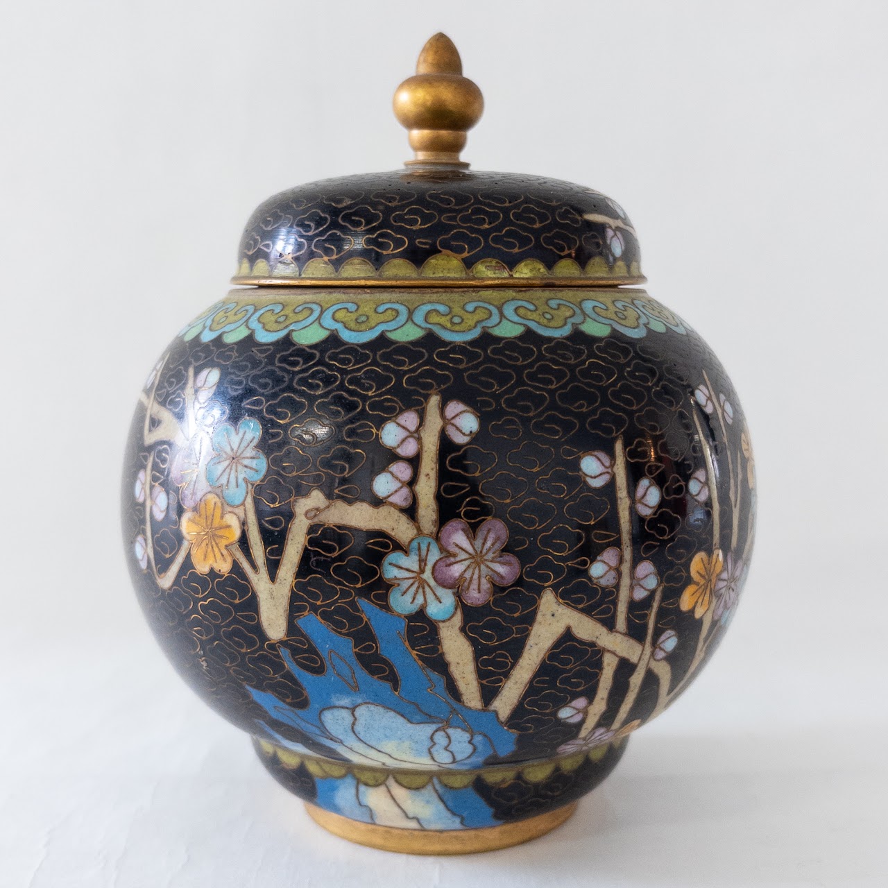 Chinese Export Cloisonné Ginger Jar