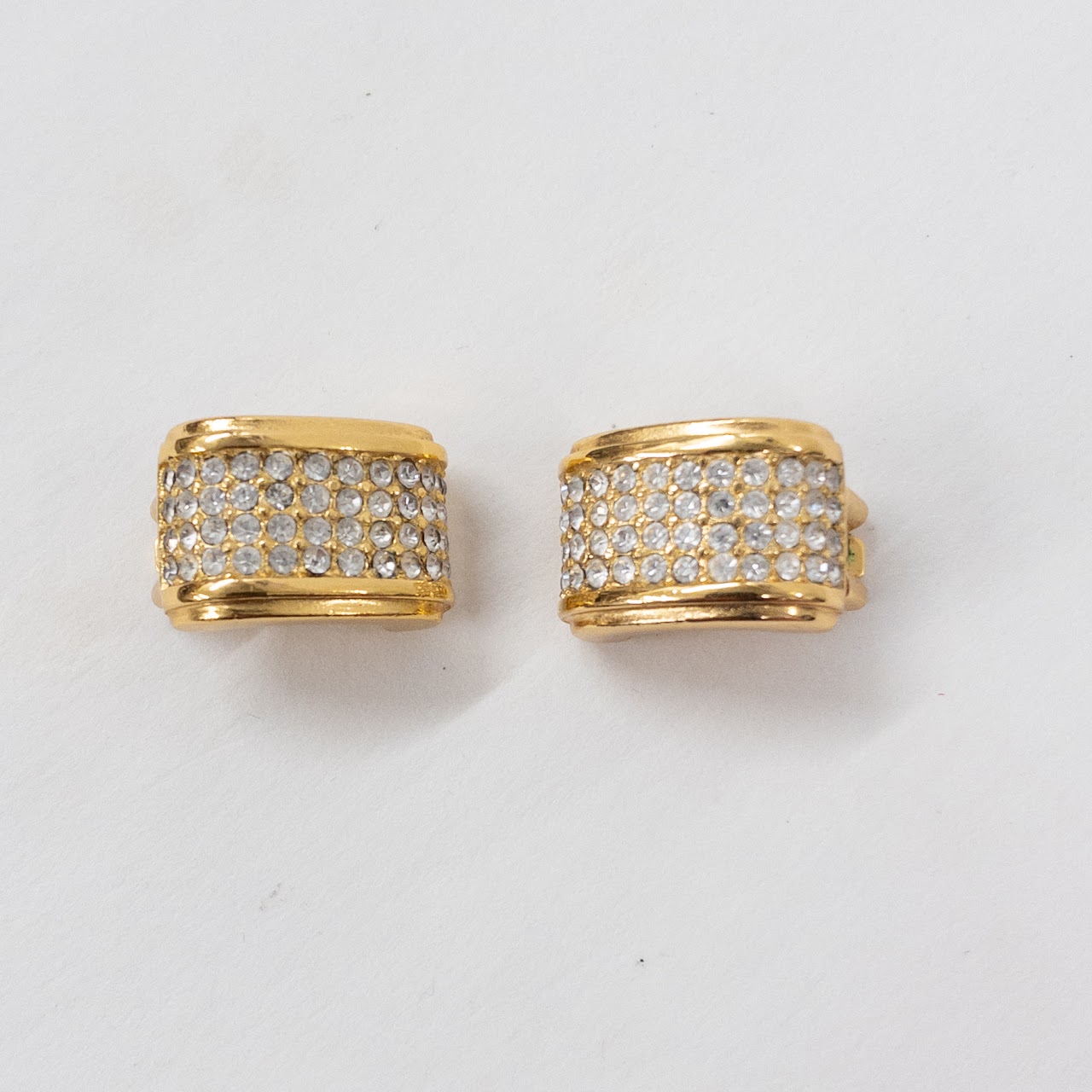 Christian Dior Rhinestone Clip Earrings