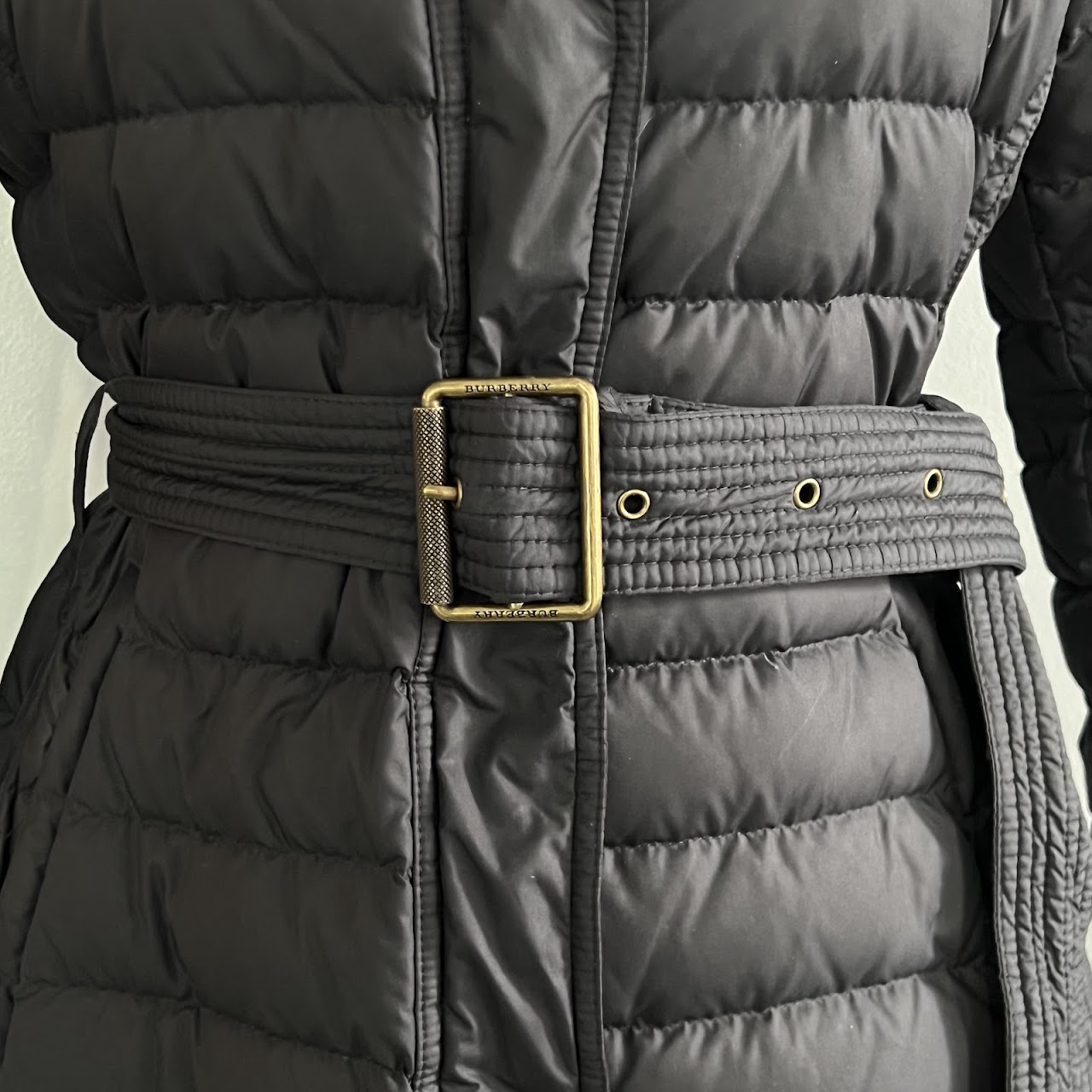 Burberry Brit Down-Filled Belted Puffer Coat