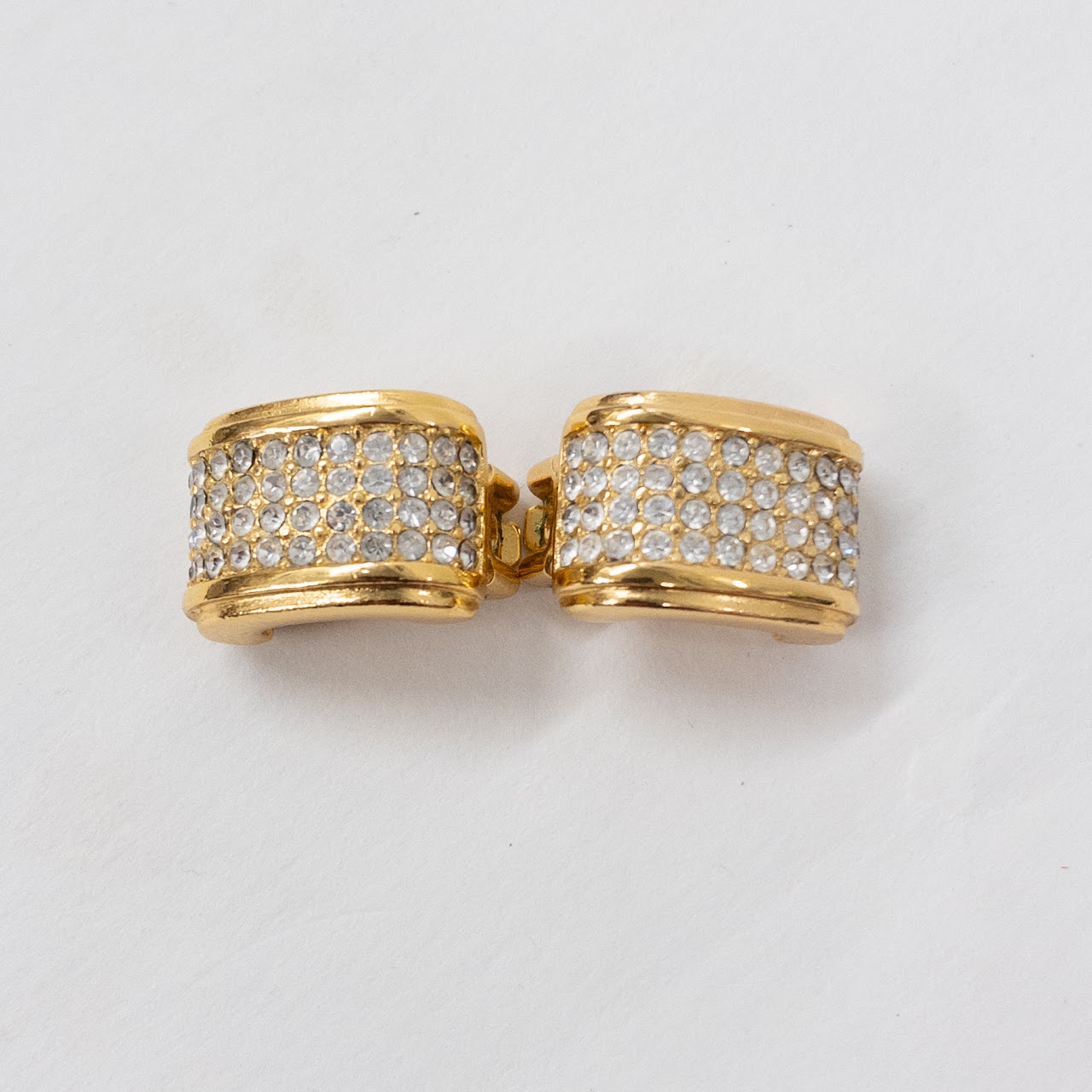 Christian Dior Rhinestone Clip Earrings