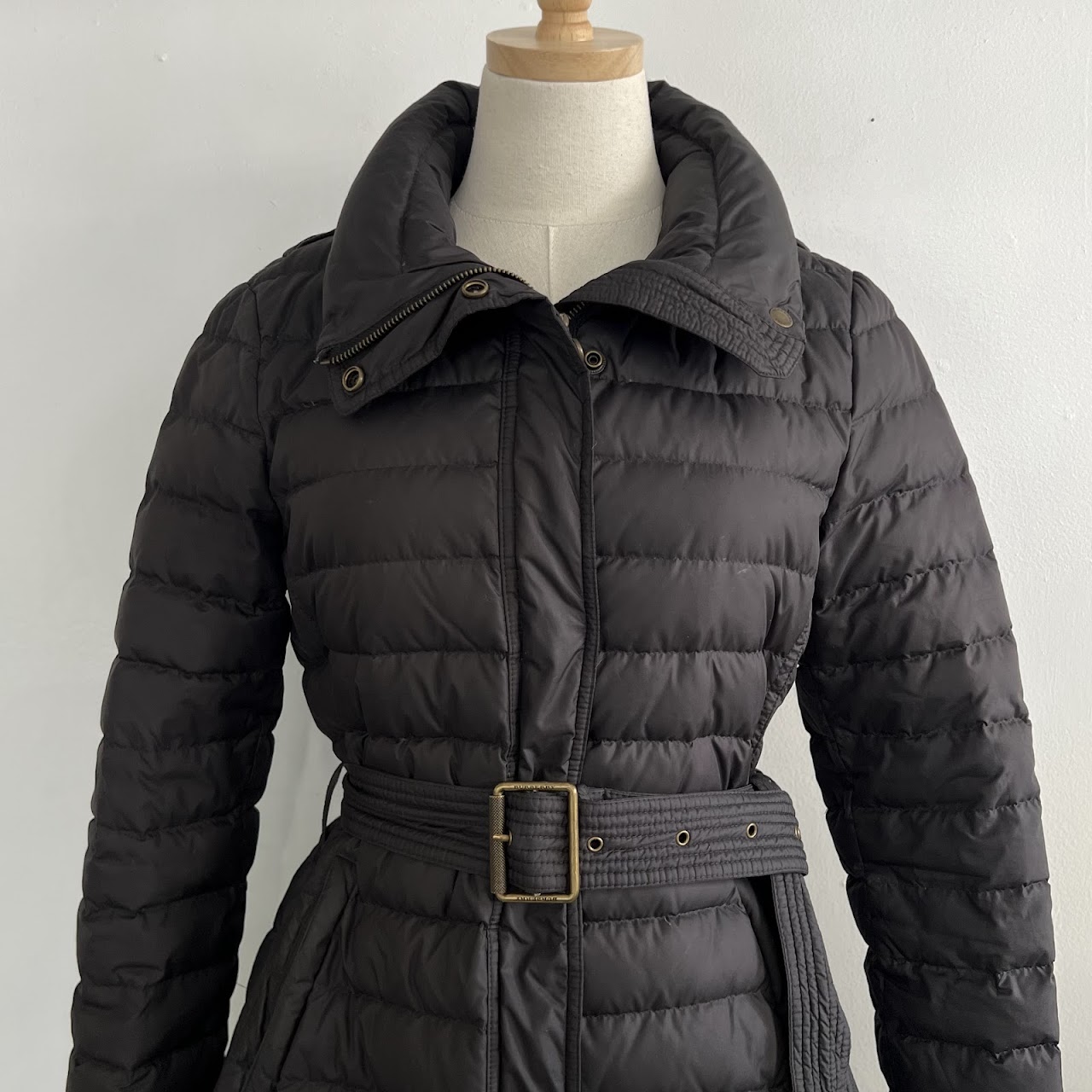 Burberry Brit Down-Filled Belted Puffer Coat