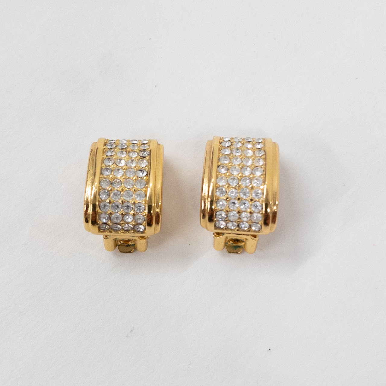 Christian Dior Rhinestone Clip Earrings