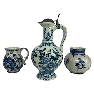 Delft Holland Hand Painted Pottery Trio