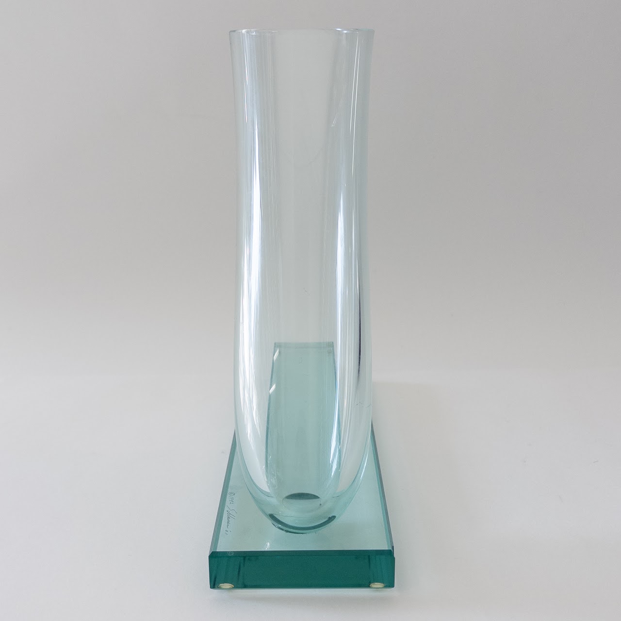 Stephen Schlanser Signed Art Glass Vase