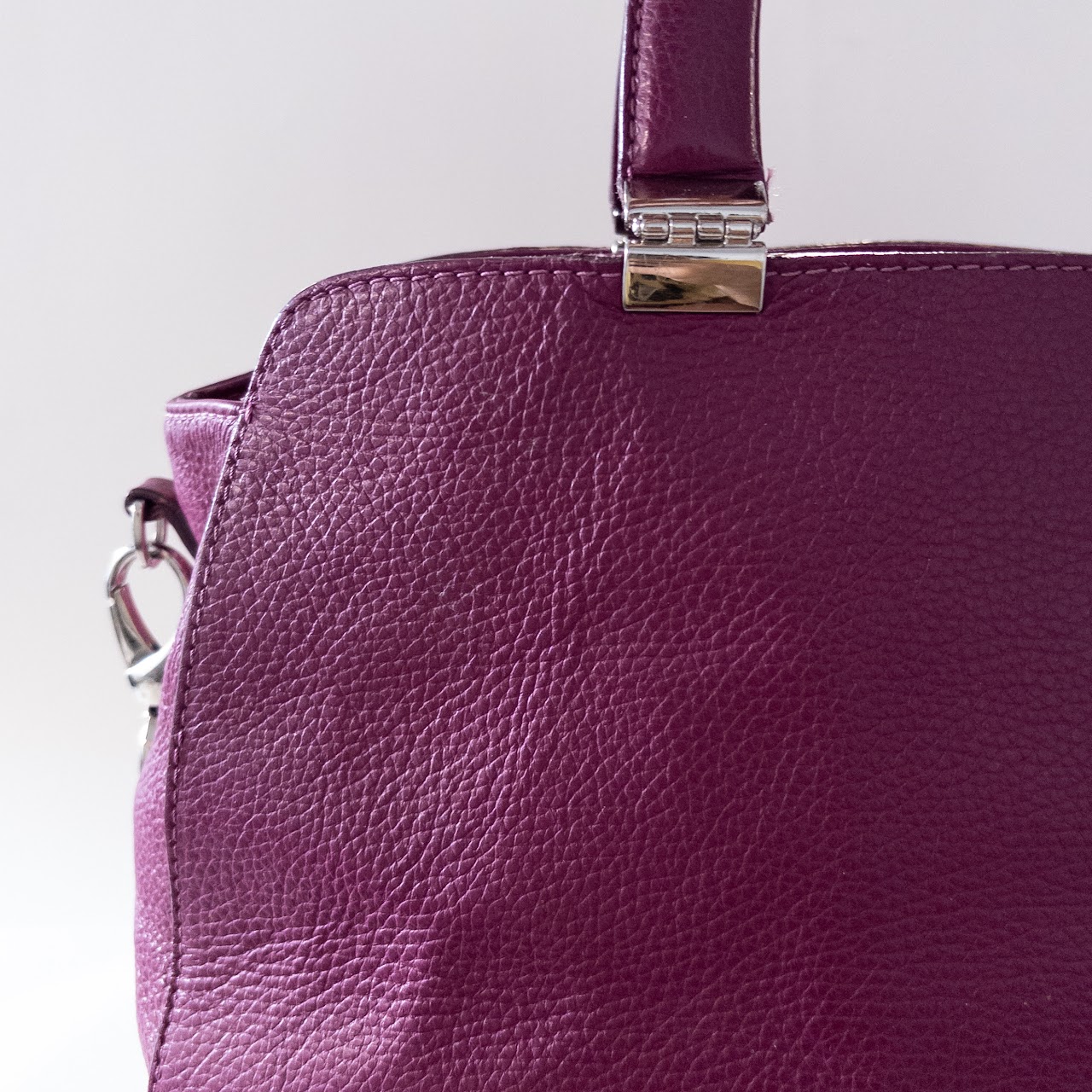 Domenico Vacca Purple Leather Shoulder Bag