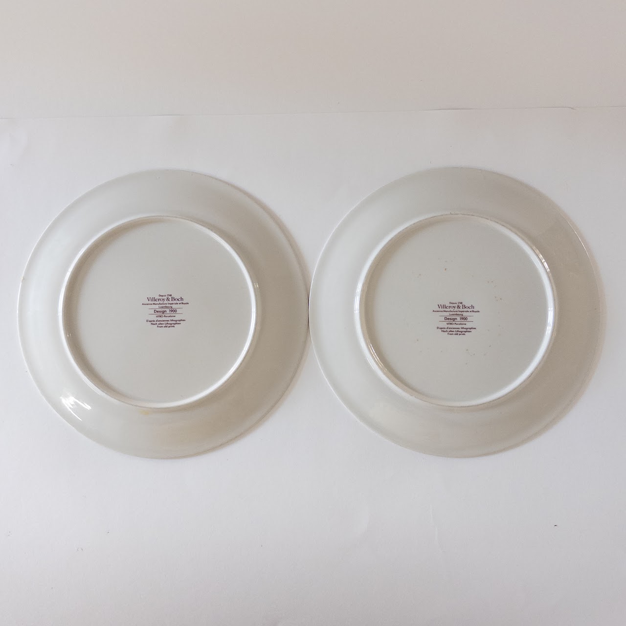 Villeroy & Boch Design 1900 Art Deco Patterned Salad Plate Set of Eight