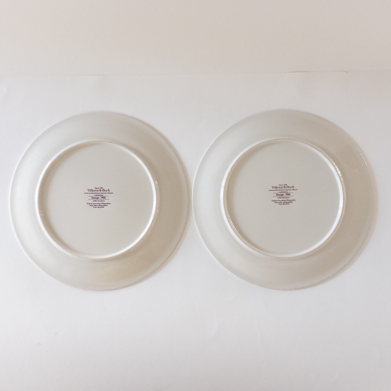 Villeroy & Boch Design 1900 Art Deco Patterned Salad Plate Set of Eight