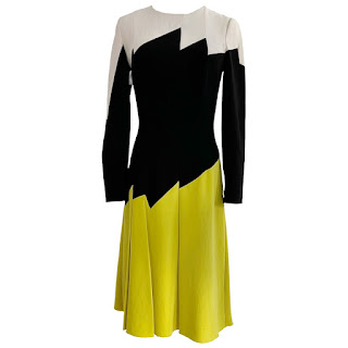 Bottega Veneta Zig-Zag Color-Block Dress