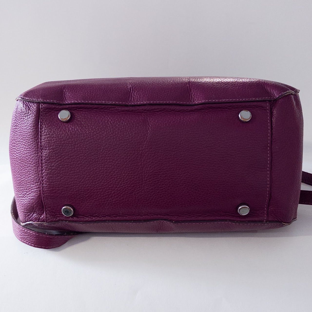 Domenico Vacca Purple Leather Shoulder Bag