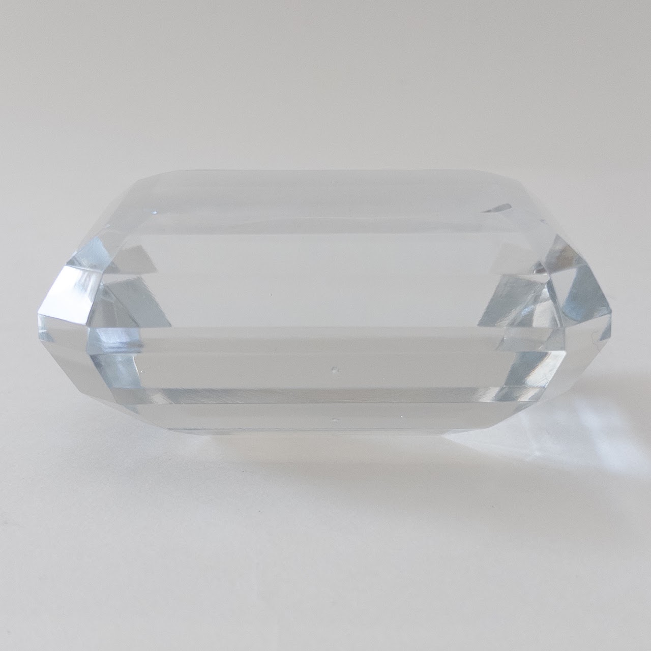 Tiffany & Co. Square Gemstone Cut Crystal Paperweight