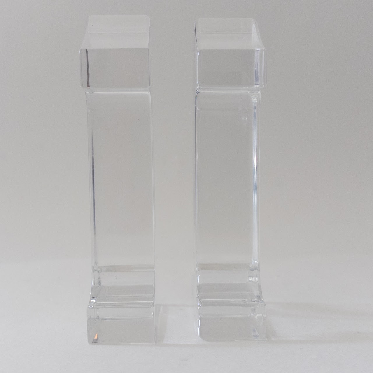 Baccarat Crystal '1' Paperweight Pair