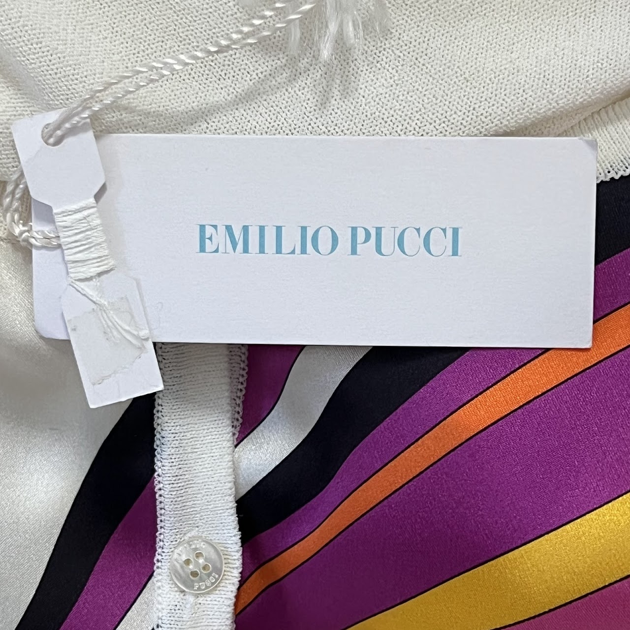 Emilio Pucci Silk Panel Button Front Blouse