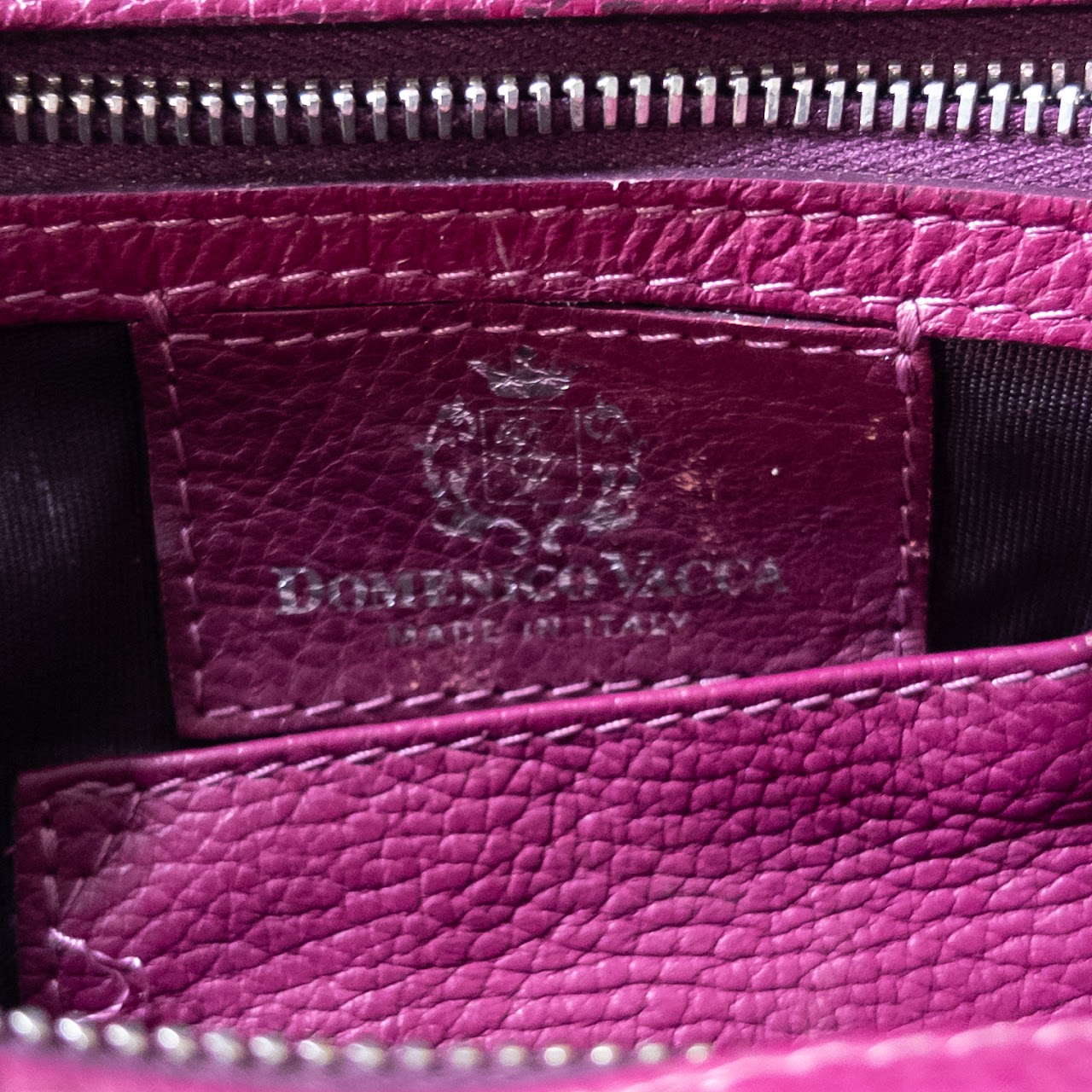 Domenico Vacca Purple Leather Shoulder Bag