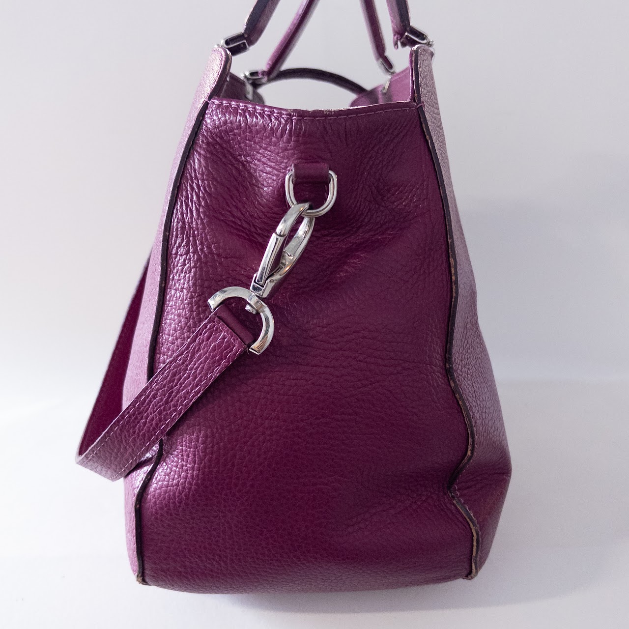 Domenico Vacca Purple Leather Shoulder Bag