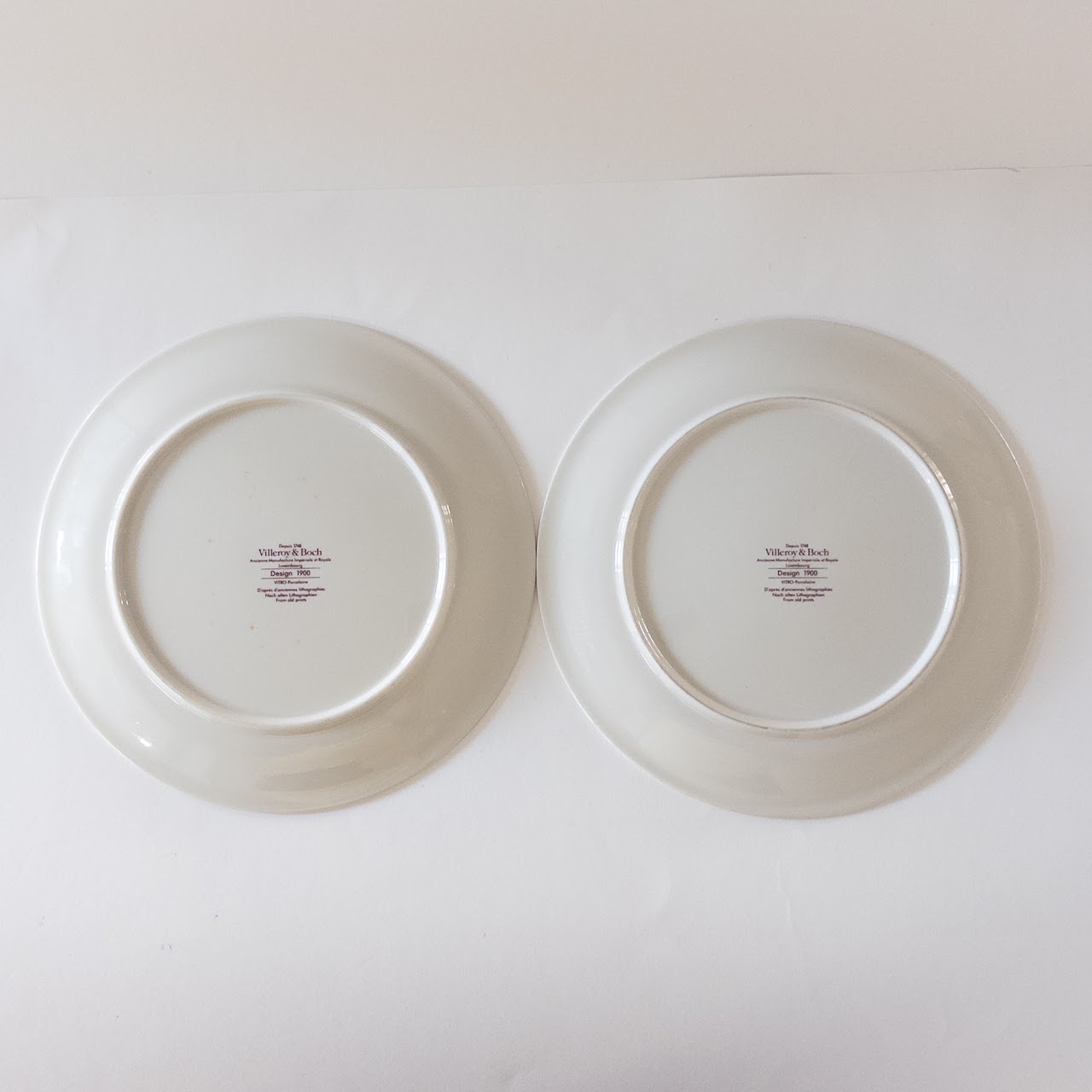 Villeroy & Boch Design 1900 Art Deco Patterned Salad Plate Set of Eight