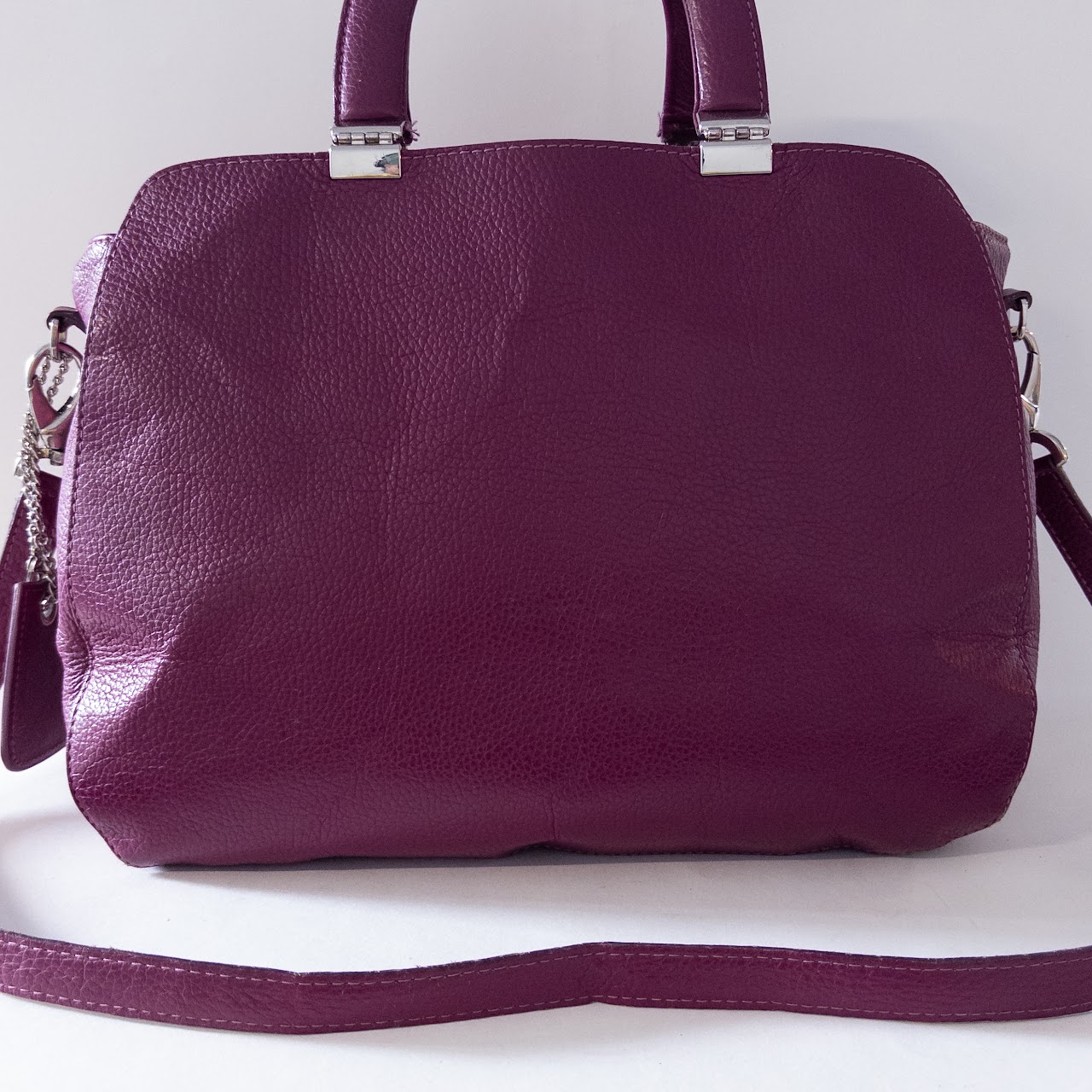 Domenico Vacca Purple Leather Shoulder Bag