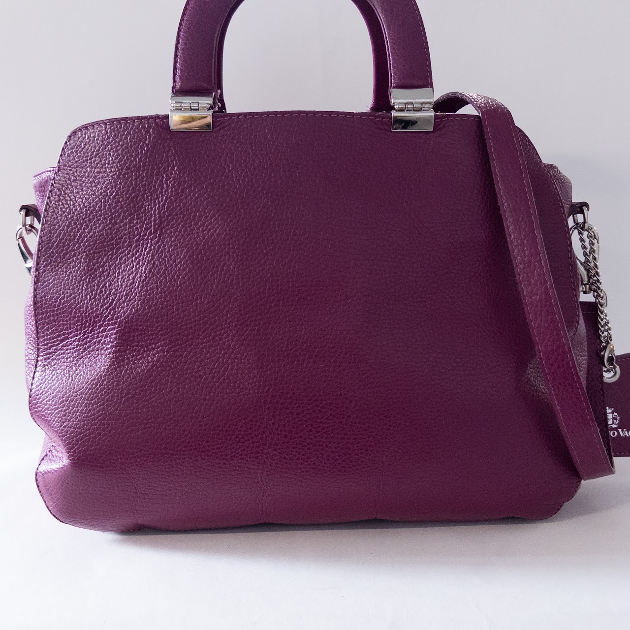 Domenico Vacca Purple Leather Shoulder Bag