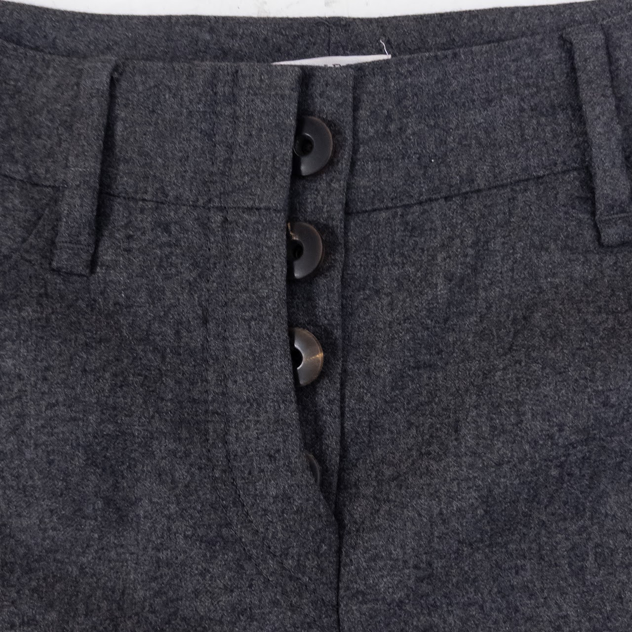 Brunello Cucinelli Charcoal Gray Virgin Wool Slacks