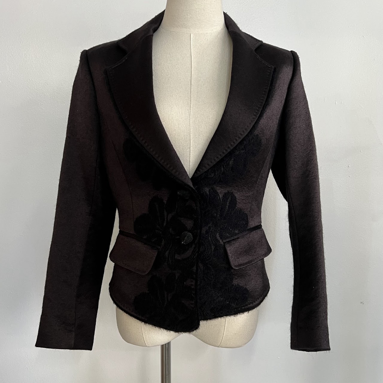 Yves Saint Laurent Rive Gauche Embroidered Mohair and Silk Blend Suit